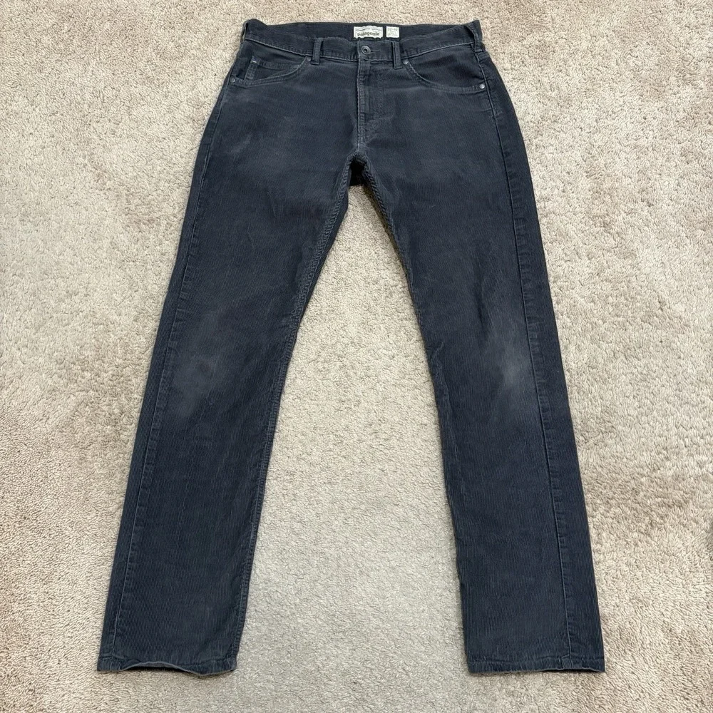 Patagonia Corduroy Pants Men's 32x32 Gray Straight Leg Iron Clad Organic Cotton
